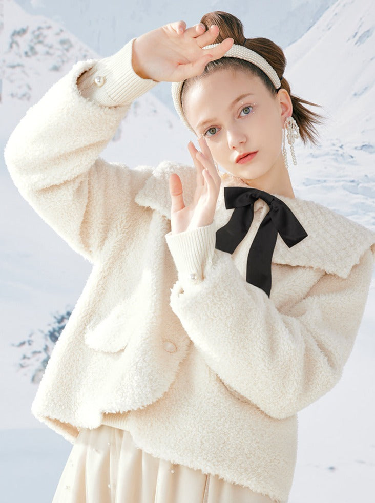 Sailor Ribbon Fur Coat