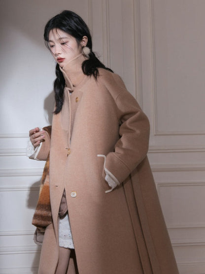 Cheese Latte High Neck Coat