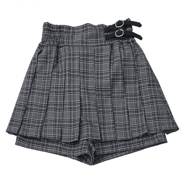 カレッジスリムフェイクツーピーストップス+チェックキュロット