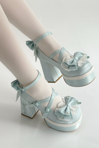 [Mar. 26, 2012 reservation deadline] Tea Time Cute Embroidery High Heels