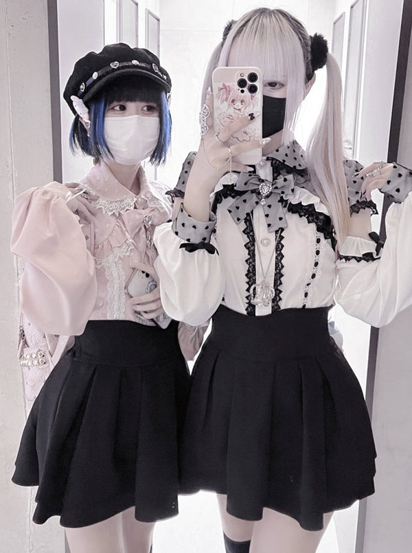 Mass-produced sheer open-shoulder design blouse