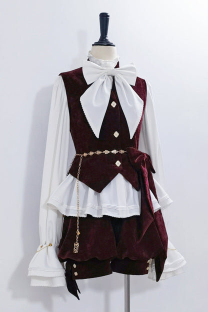 [May 27 reservation deadline] Hunting Rabbit Retro Red Bunny Ear Jacket + Vest + Shorts