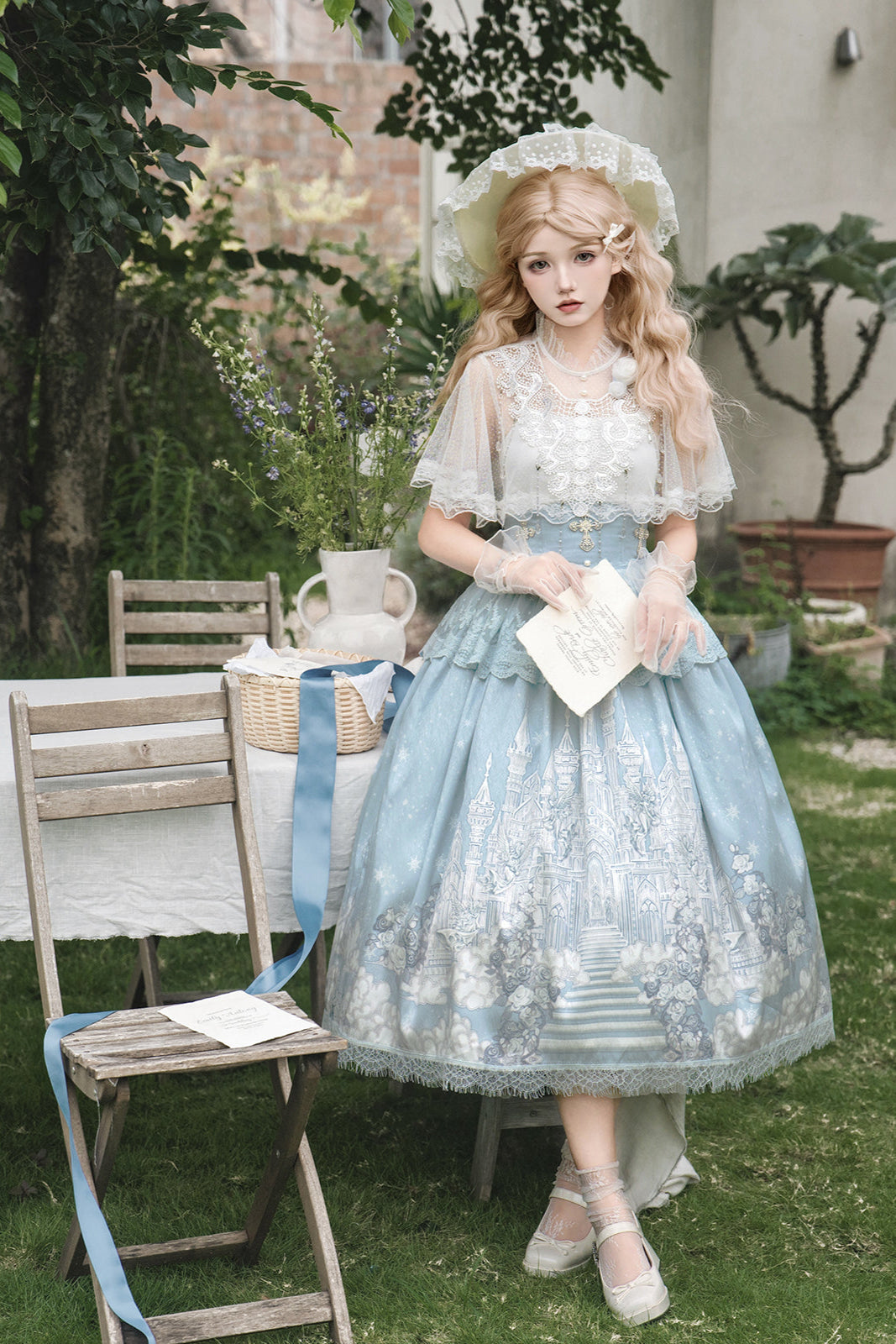 Elegant Princess Cape + Camisole + Skirt