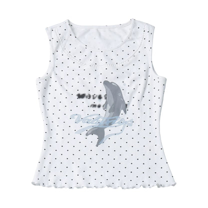 Sommerweste mit Delfinprint + UV-Jacke + Rock