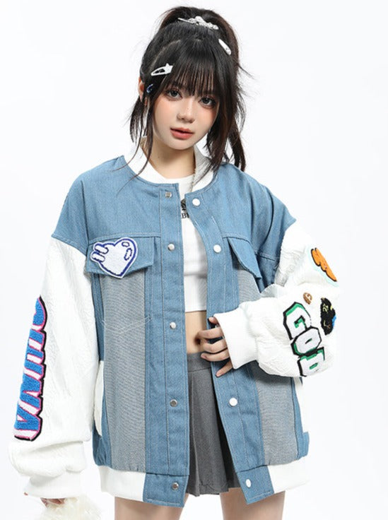 American Design Bicolor Over Denim Jacket