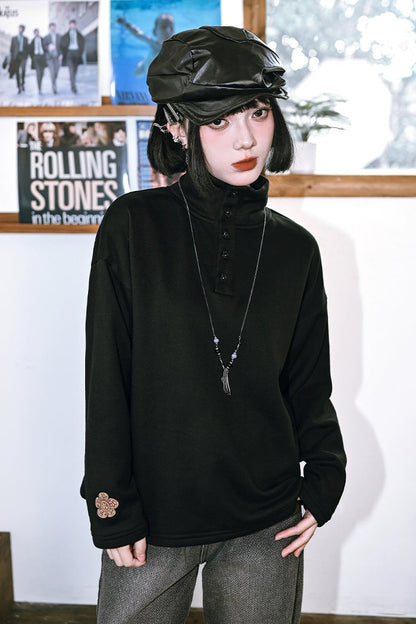 タンドカラーダークモードトップス