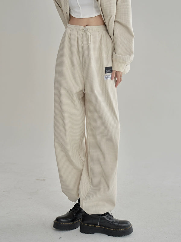ワッフルスウェットルーズパンツ