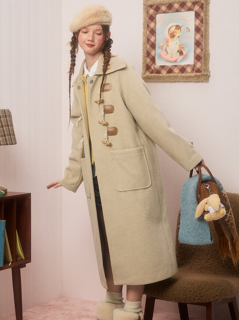 Rappel Horn Button Wool Coat