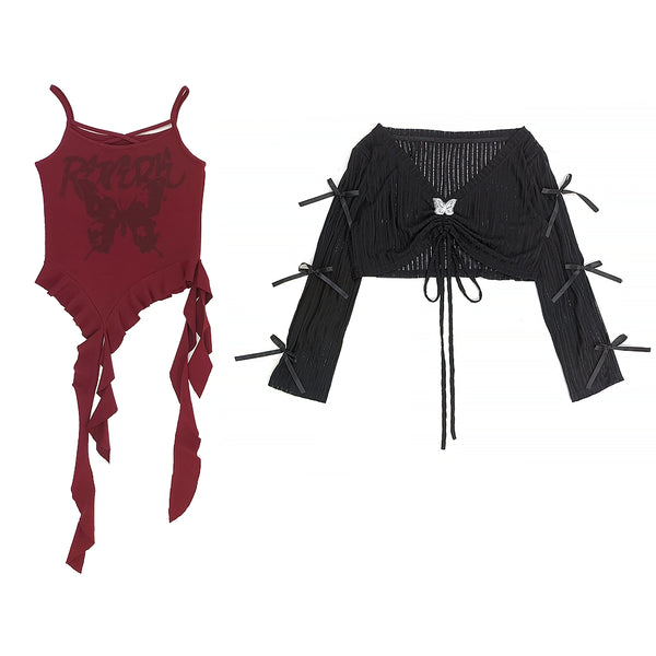 キャットウィッシュトップス+キャミソール