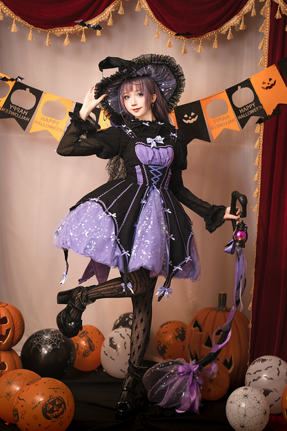 [Reservation deadline on September 28] Halloween Pumpkin Dark Sweet Dress Set