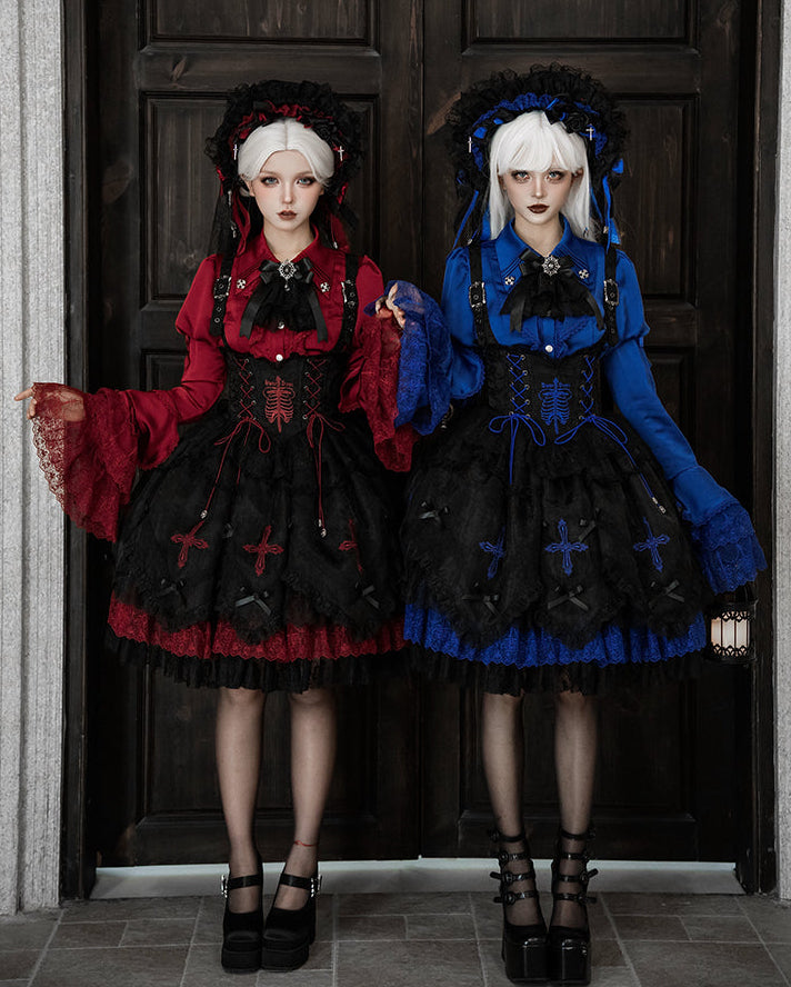 【12月8日予約締切】Black Mist Banquet ゴシックレースジュリエットスリーブシャツ