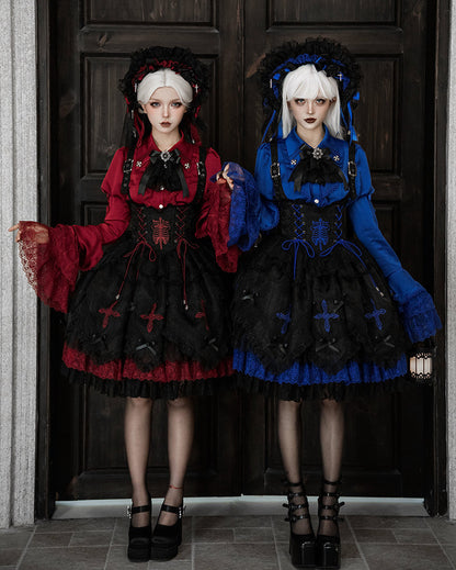 【12月8日予約締切】Black Mist Banquet ゴシックレースジュリエットスリーブシャツ