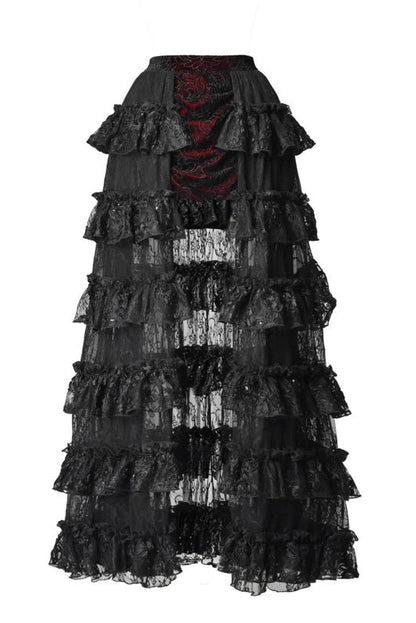 Thriller Scarlet Gothic Trailing Skirt