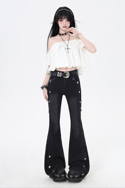 3-Style One-Shoulder Drawstring Top & Skirt