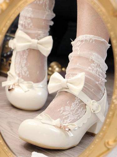 Lolita Round Head Doll Medium Heel Shoes