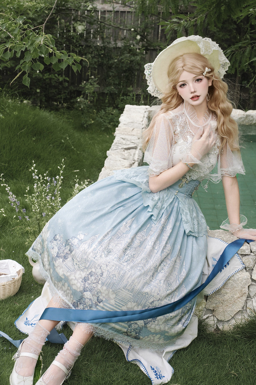 Elegant Princess Cape + Camisole + Skirt