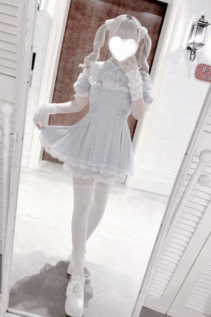 【予約商品】エンジェルグレーブルーチェックワンピース