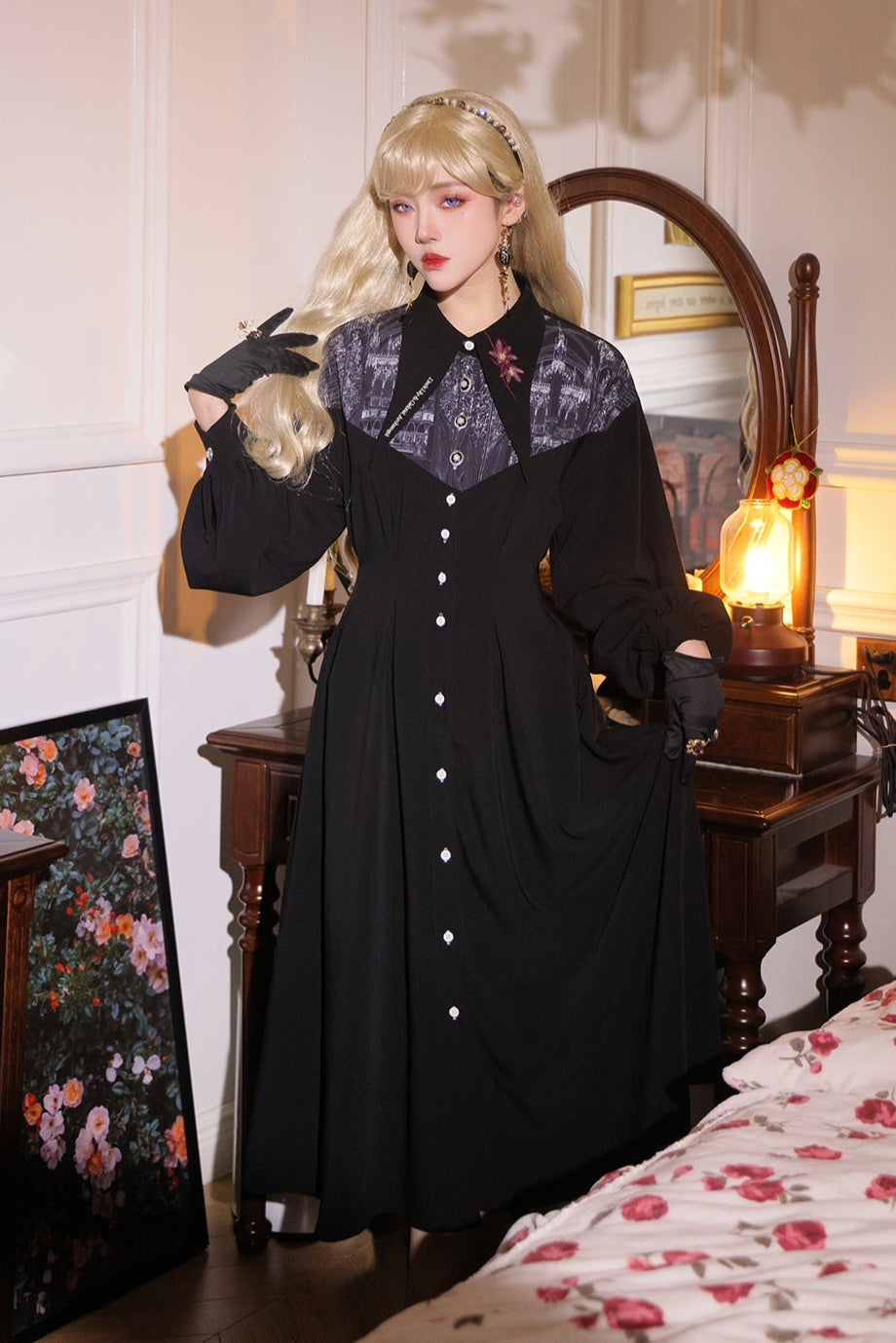 French Elegant Long Shirt Dress