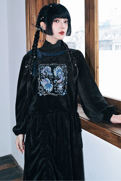 チャイナダークデザイントップス