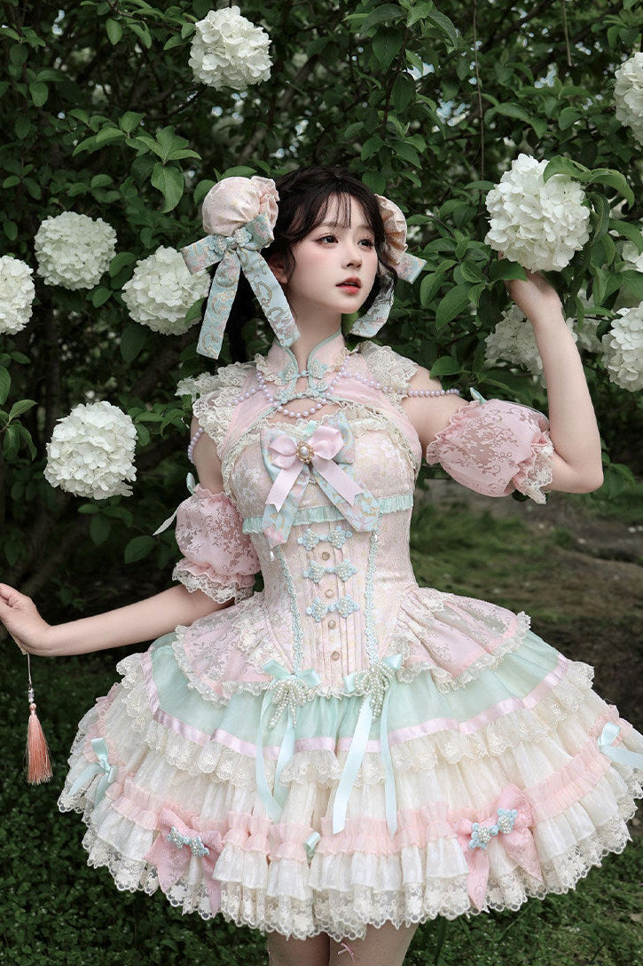 Traum-China-Ballerina-Lolita-Kleid + Accessoires