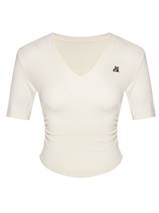 High Waist V-Neck Girl Top