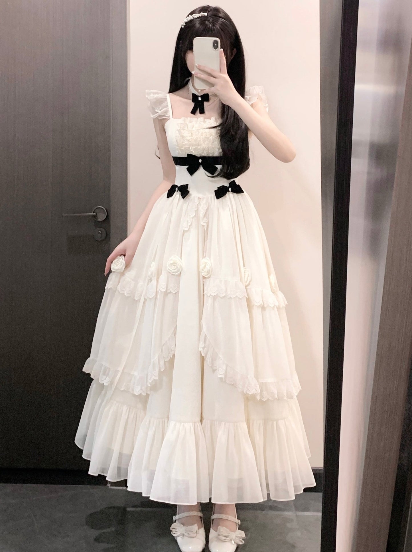 French Elegance Long White Dress