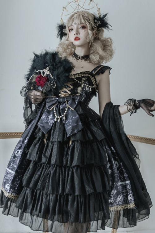 Golden Chic Princess Suspender Dress