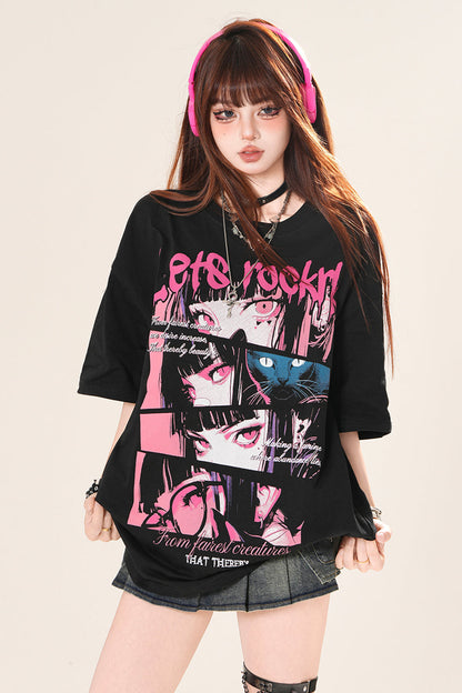 ポップロックアートルーズTシャツ