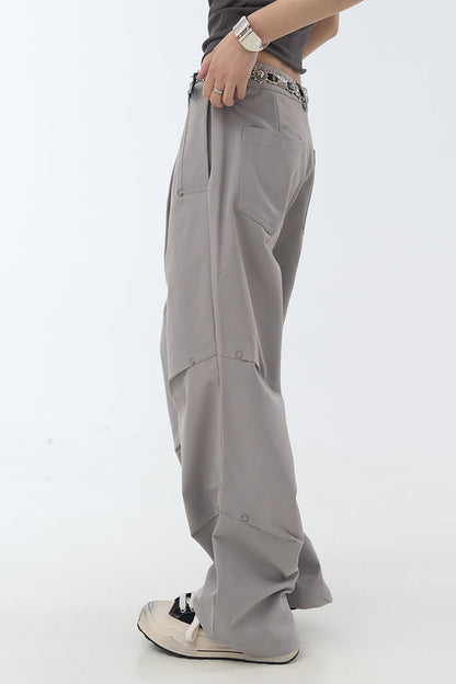 リラックスフィットプリーツレッグパンツ