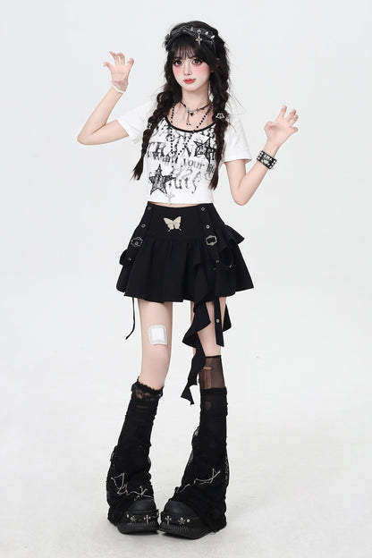 Spicy Butterfly Corset Mini Skirt