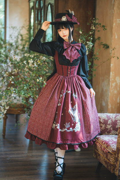魔法学園レトロエレガントロリータジャンパースカート