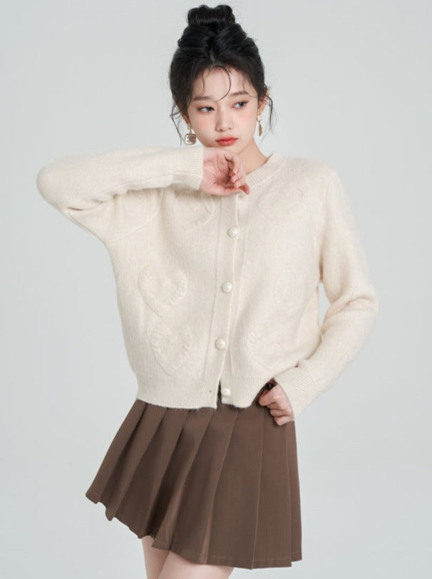 Heart Soft Sweet Short Knit Cardigan