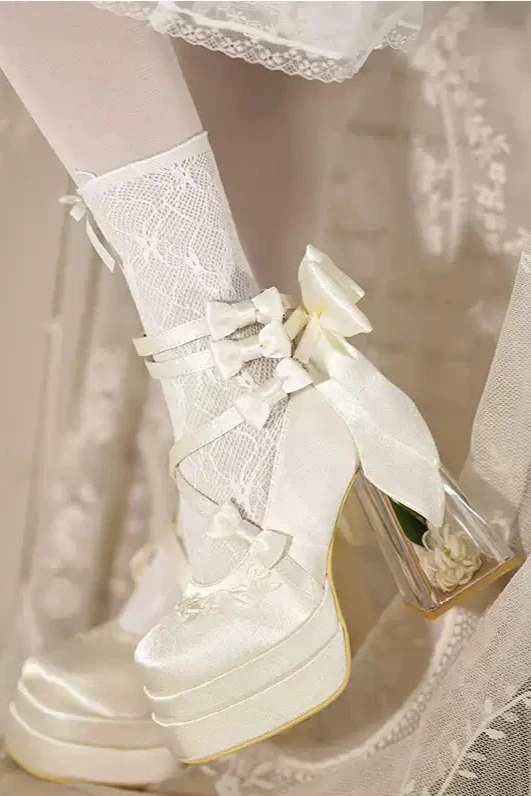 グラスフラワーエレガントハイヒール