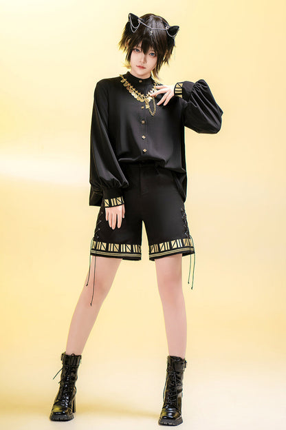 [Mar. 26, 2012 reservation deadline] Black Cat Lolita Prince Series Pharaoh Embroidery Pants