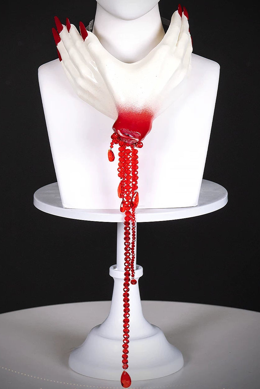 [Date limite de précommande : 19 septembre] Accessoires de col gothique à perles Crimson Claw de la série gothique sombre Decadent (type broderie / type 3D)