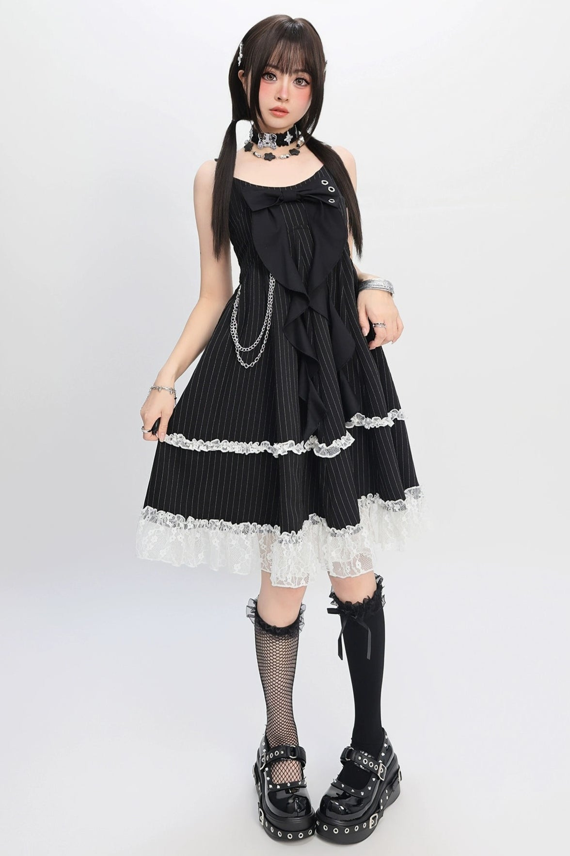 地雷レースキャミソールワンピース