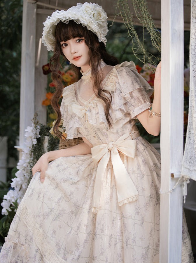 【予約商品】ウィズプジオリジナルデザインクラエドワーディアンカラーロリータドレス