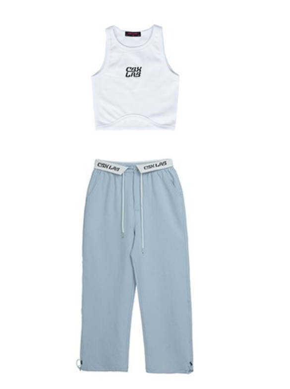 American Street Blue Turn Waist Dance Sweatpants