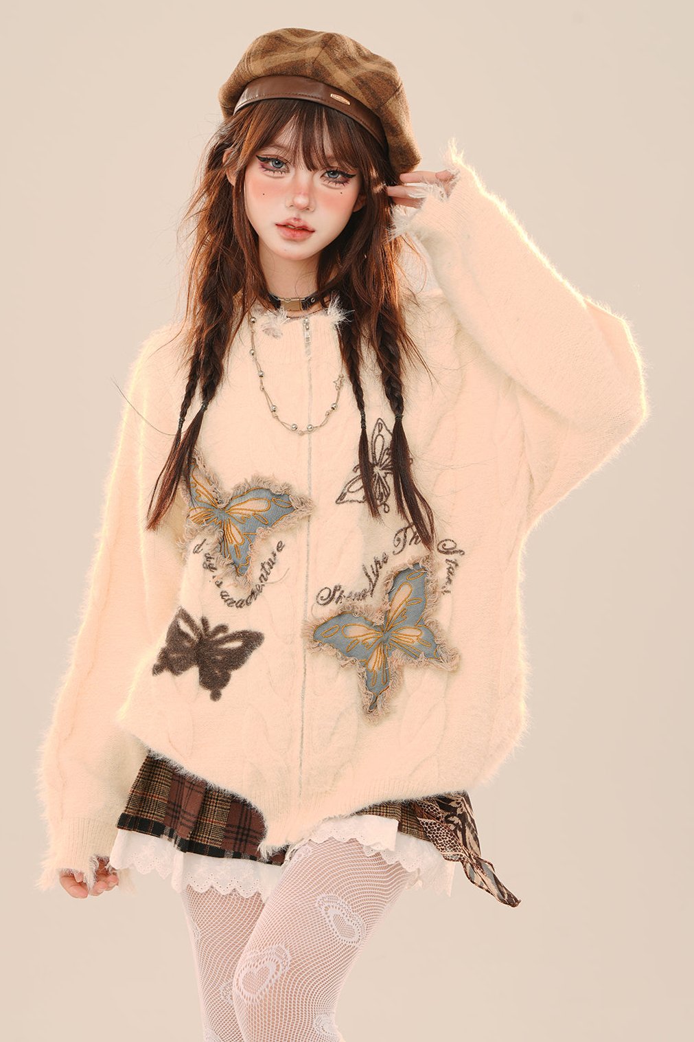 Butterfly Embroidered Loose Top