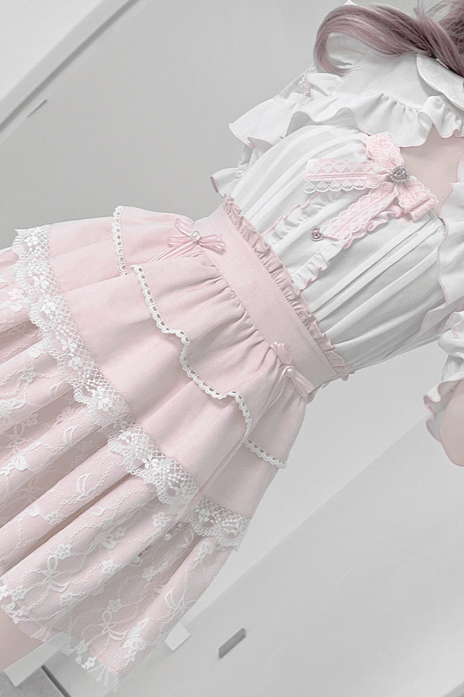 Sweet Bombshell Lace Top + Half Skirt