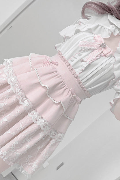 Sweet Bombshell Lace Top + Half Skirt