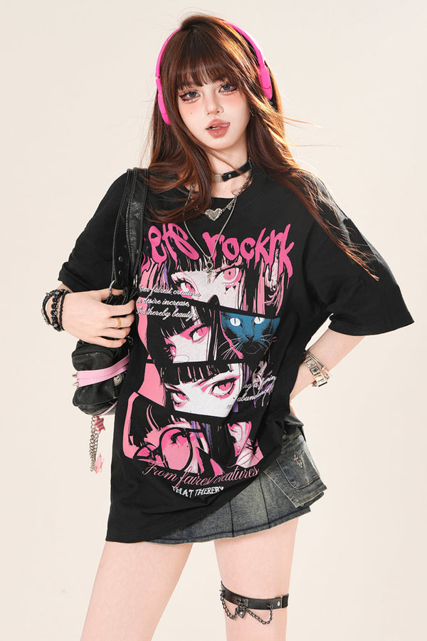 ポップロックアートルーズTシャツ