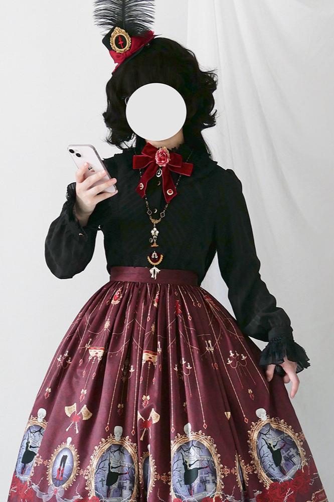 [November 4 Reservation Deadline] Magic Messenger Retro Elegant Gothic Dark Stand Color Shirt