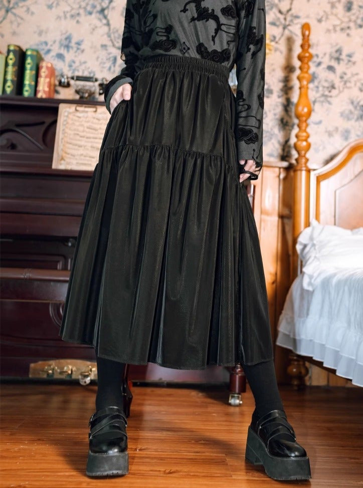 High waist corset ribbon check skirt – Belchic