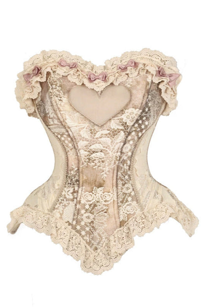 ラブフィッシュボーンコルセットロココフレンチチュニックトリムトップス＋スリーブ＋スリムリボン＋レッグカバー＋チョーカー