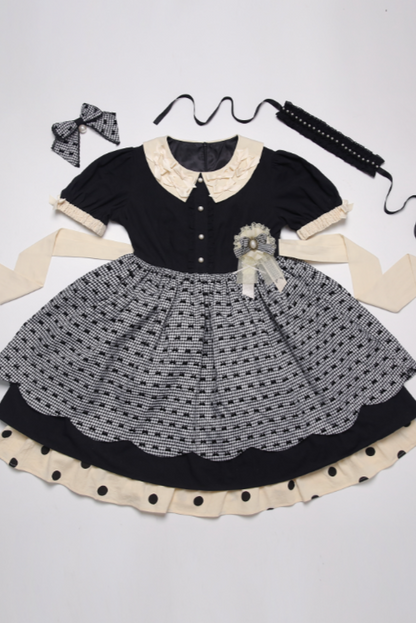 Peach Soda Dot Doll Lolita Dress