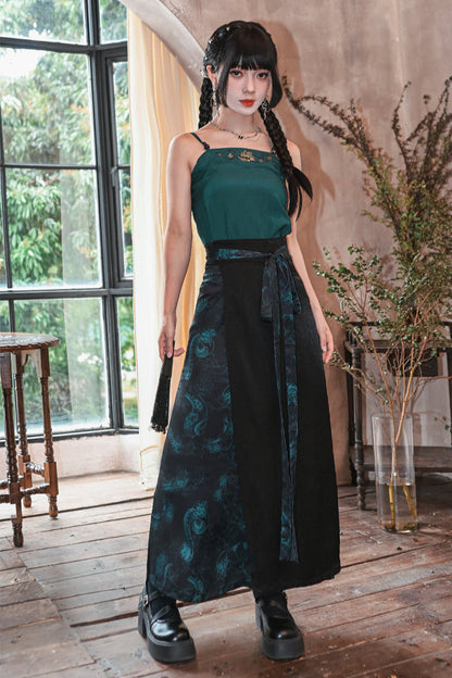 Dark Retro China Sleeveless Piece Setup