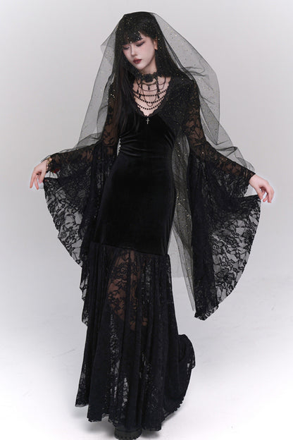 Dark Princess Sheer Long Dress