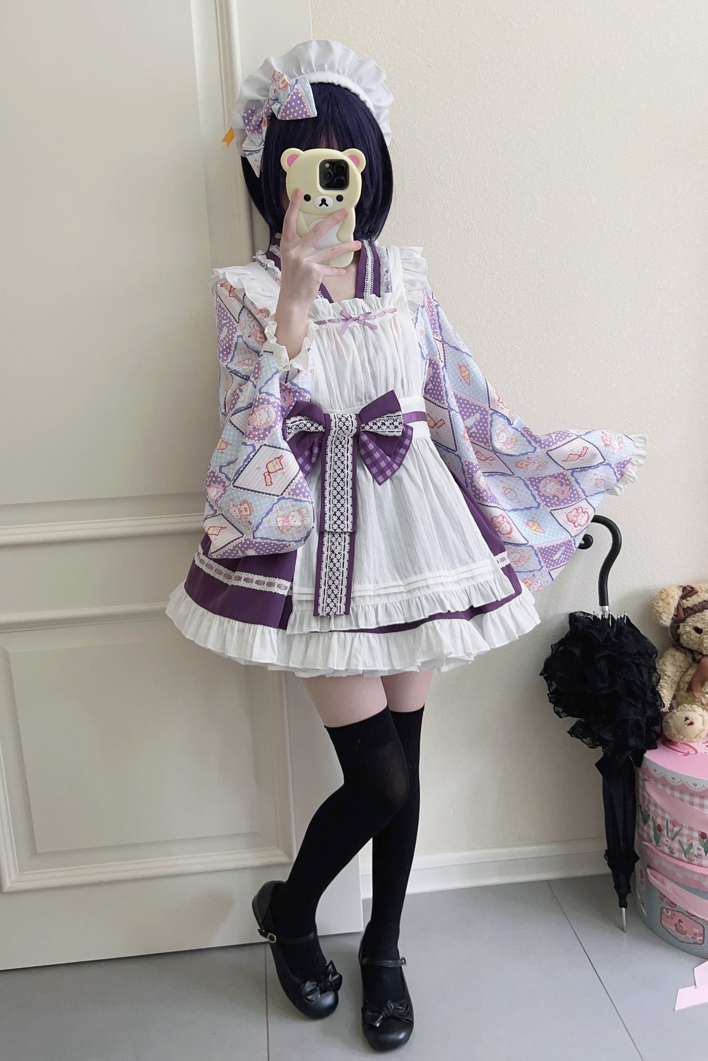 Retro Maid Cafe Japanese Lolita Set
