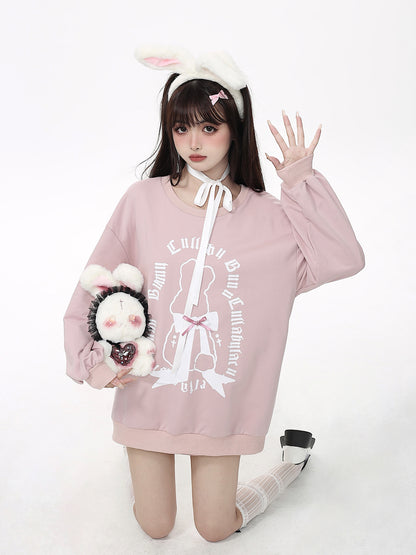 Ribbon Rabbit Gothic Logo Sweatshirt